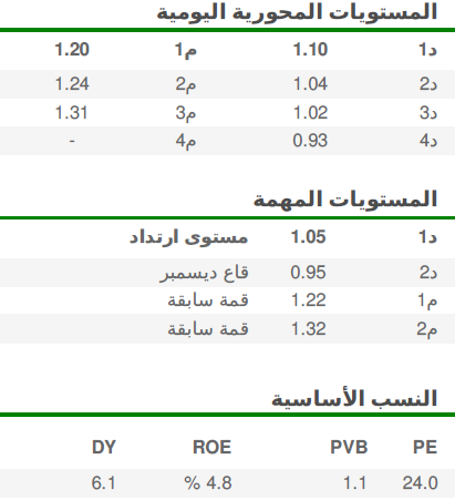 المستويات المحورية اليومية