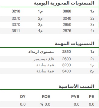 المستويات المحورية اليومية