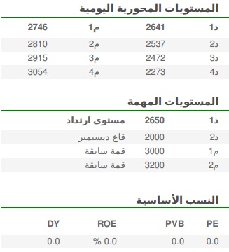 المستويات المحورية اليومية