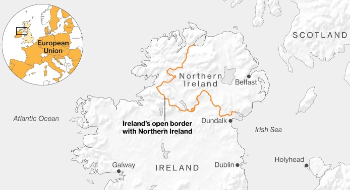 تسعى رئيسة الوزراء البريطانية إلى حدود مفتوحة بين أيرلندا وأيرلندا الشمالية بعد البريكست